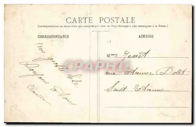 Les Débats - Cascata di Ligeay — Imp. Commarmond, a Boën — Verso