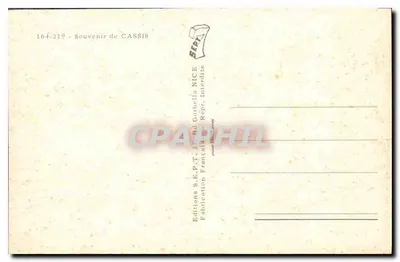 Cassis — Pamiątka Cassis — Wydawnictwo S.E.P.T. - Bd Gorbelli NICE — Rewers
