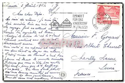 Zürich. Universiteit — uitzicht op de ingang en het hoofdgebouw — nr. 6208 — Achterkant