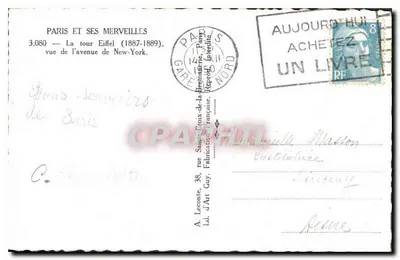 Eiffelturm — Ansicht von der New-York Avenue — Paris und seine Wunder, n°3.080 — Rückseite