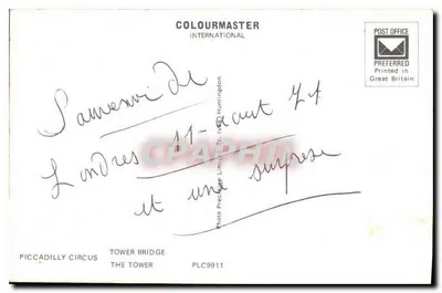 Londyn w nocy — Most Tower, Piccadilly Circus, Wieża — Colourmaster International PLC9911 — Rewers