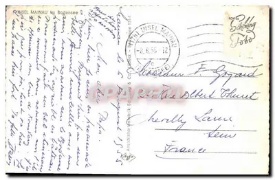 Wyspa Mainau — Widok z powietrza — Schöning & Co. (nr 131-f) — Rewers