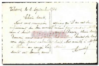 Familia feliz — padres con su hijo — editor Leo, París, n° 5759 — Reverso