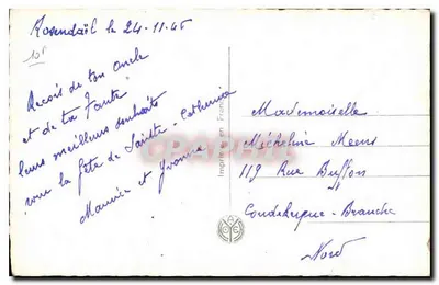 Jonge vrouw met glimlach — gekleurde portret — A.A. NOYER n° 3677 — Achterkant