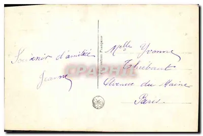 Jovem mulher com rosas — Boa festa — A. Noyer, n° 2397 — Verso