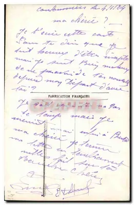 Casal jovem — homem oferecendo rosas a uma mulher — editor A. 2591 — Verso