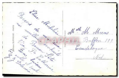 Uśmiechnięta młoda kobieta — różyczki — wydawca L.C. Paris n°433 — Rewers