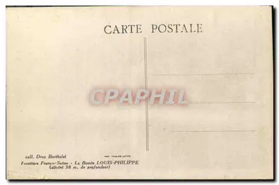 Fronteira Francesa-Suíça — O Lago Louis-Philippe (atinge 38 m de profundidade) — coll. Droz Bartholet — Verso