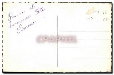 Jovem mulher sorridente — com rosa — editor A. OYER, n° 3516 — Verso