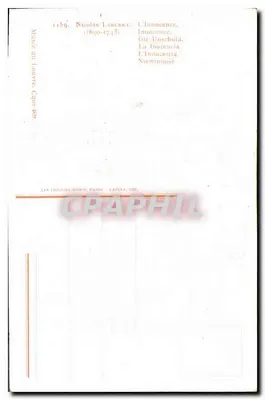 Nicolas Lancret — Nieczystość — Wyd. Wydawnictw Noris, Paryż — Rewers