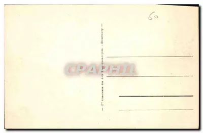 Compiègne - O Castelo e as Terrasses — editor C° Aliactionne des Arts Typographiques - Strasbourg, n° 68 — Verso