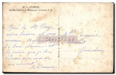 Lourdes — Bazylika i pomnik sojuszników P.D. — Rewers