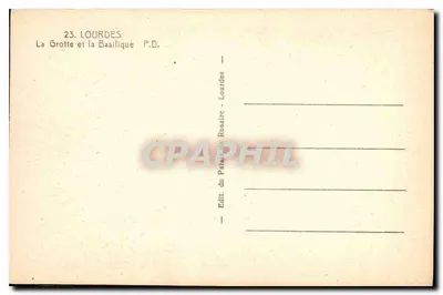 Lourdes — Jaskinia i Bazylika — Edit. du Pariés du Rosaire — Rewers