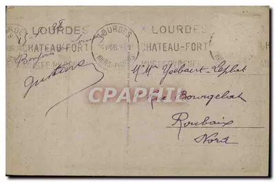 LOURDES - Aparición de la Virgen — 220 — Editor no visible — Reverso