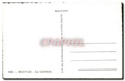 Beauvais — A Catedral — Cie des Arts Photomécaniques, Paris — Verso