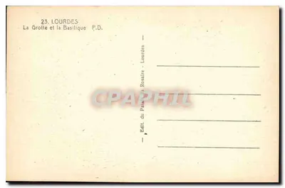 Lourdes — Jaskinia i Bazylika — Édit. du Pèlerin du Rosaire - Lourdes — Rewers