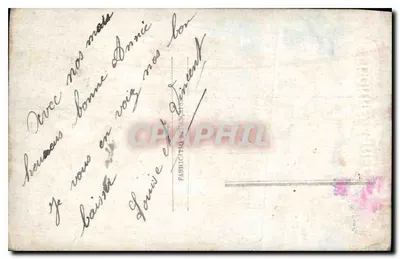 Mulher com casaco verde e chapéu — Boa Ano — Paris 733 — Verso