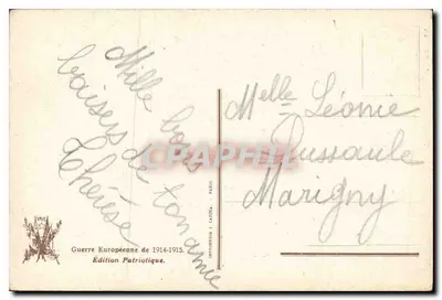 N.D. de Consolação — A Virgem Maria consola a França — Edição Patriótica, Paris, 1915 — Verso