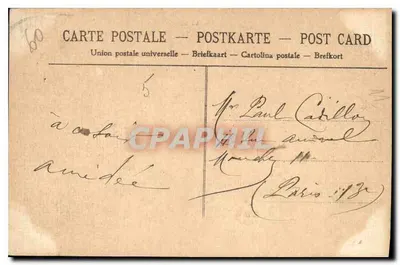 Chantilly — O Castelo, fachada Oeste — Coleção R. F. — Verso