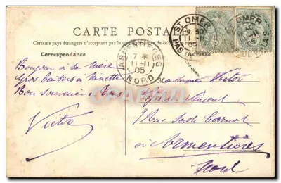 Bilhete postal antigo Nazaré Oração da noite — Verso