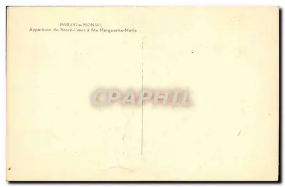 Aparição do Sagrado Coração a Santa Margarida-Maria — Paray-le-Monial — Verso