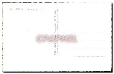 Lisieux — Lembrete — Edição Galf, Paris — Verso