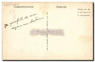 Falaise — O Castelo (Lado Sul) — Editor Lévy & Letellier, Paris, n°47 — Verso