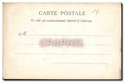 Caen — O Hotel das Moedas — Do século XVI — A Bilhete postal antigo Paris, n°2705 — Verso