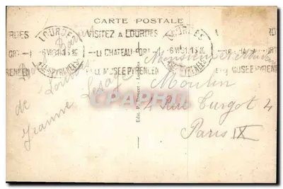 Lourdes — L'Apparition — P.D — Verso