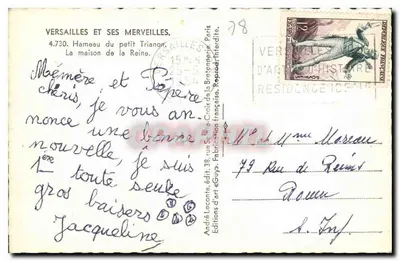 Hameau du Petit Trianon — A casa da Rainha — André Lecornet, editor, n°78 — Verso
