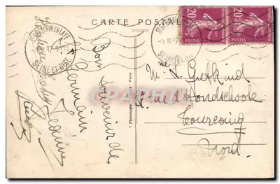 Saint-Germain-en-Laye — Zamek i Stacja Pociągowa widziane z Parteru — A.C. 48 — Rewers
