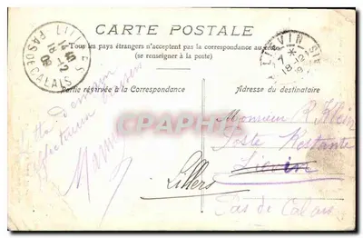 Stara pocztówka Saint Germain en Laye Le Chateau La Tour — Rewers
