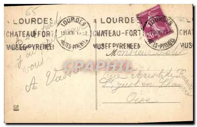 Panny Maria w jaskini — Lourdes — Phototype Labouche Frères Toulouse — Rewers