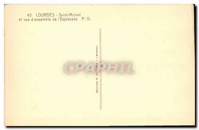 Lourdes - São Miguel e vista geral da Esplanada — Edição P. Doucet - Lourdes — Verso