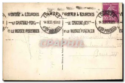Lourdes — Le Gave i Bazylika — Wydawnictwo Palais du Pèlerin — Rewers