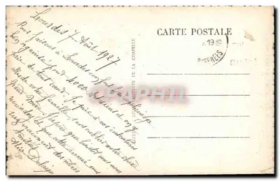 Lourdes — Statua della Consolatrice Afflictorum di J. Dechein — Offerta dal vescovado di Cambrai — Verso