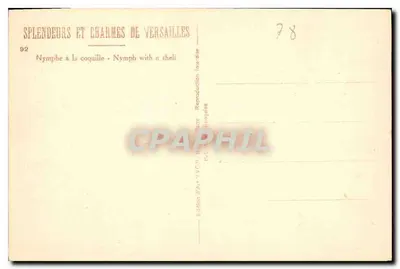 Nymphes à la coquille — Versailles — Édition d'Art Yvon — Verso