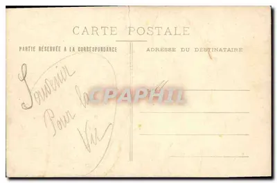 Cão pastor alemão — retrato em ovale — carta postal — Verso