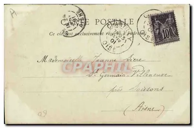 Widok z Chantilly — Zamek Królowej Białej — Veve RONINEAU, Chantilly — Rewers