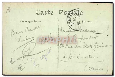 Castello di Chantilly — Lato nord — editore ND, n°15 — Verso