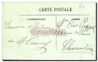 Chantilly — Ansicht über den Étang de Comelle — LL. Nr. 195 — Rückseite