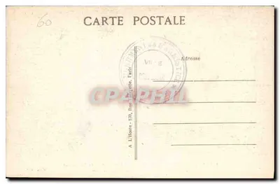 Las Compiègne — Przejście Armistycyjne, blisko Rethondes — Lokalizacja wagonu marszałka Foch — L'H., Paryż — Rewers