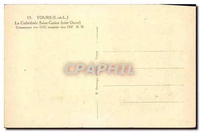 Tours — Katedra św. Gatiana (strona zachodnia) — R. Dorange, Tours — Rewers