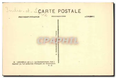 Carcere do Donjon de Loches — R. Dorange — Verso