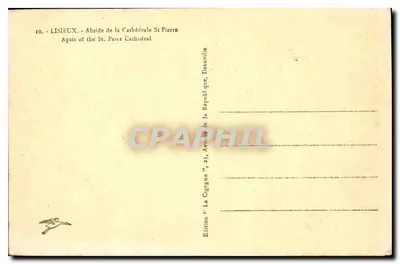 Lisieux — Abside da Catedral de São Pedro — Edição 'La Cigogne', 23, Avenida da República, Deauville — Verso