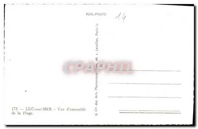 LUC-sur-MER — Vista geral da Praia — editor Ce des Arts Photomécaniques, 44, r. Letellier, Paris-15 — Verso