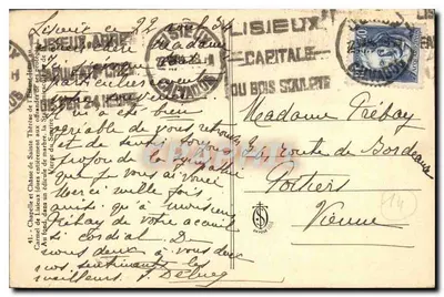 Kapelle van Lisieux — Graf van Heilige Teresia — Uitgever: Carnet de Lisieux — Achterkant