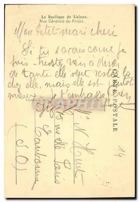 Bazylika w Lisieux — Ogólny widok projektu — Wydawnictwo C. B. S. - Lisieux — Rewers