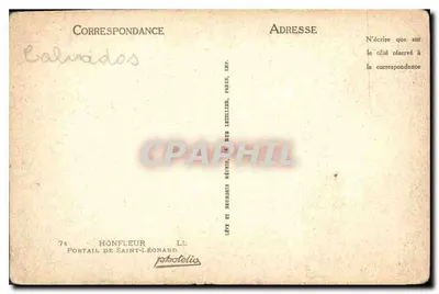 Portal Świętego Leonarda — Honfleur — phototelia, ul. Letellier 74, Paryż — Rewers