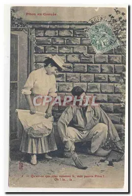 Pitou en Corvée — scène de vie — éditeur non identifié